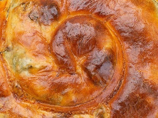 Tourte feuilletée pomme et boudin noir