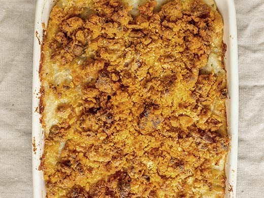 Parmentier de lieu et crumble de chorizo