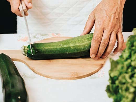 Roulé de courgettes et saumon fumé