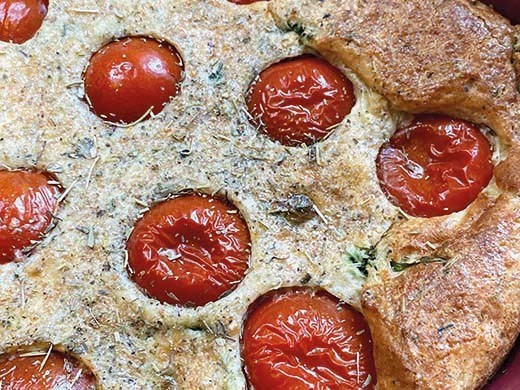 Clafoutis de tomates cerises