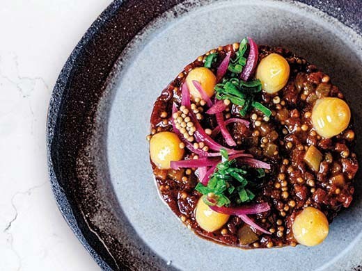 Tartare de boeuf allégé