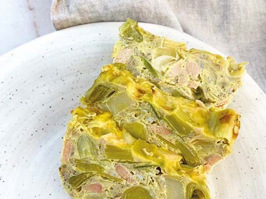 Terrine de poireaux et saumon