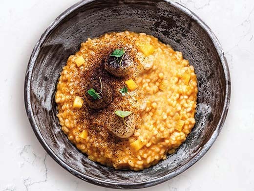 Risotto butternut et champignons