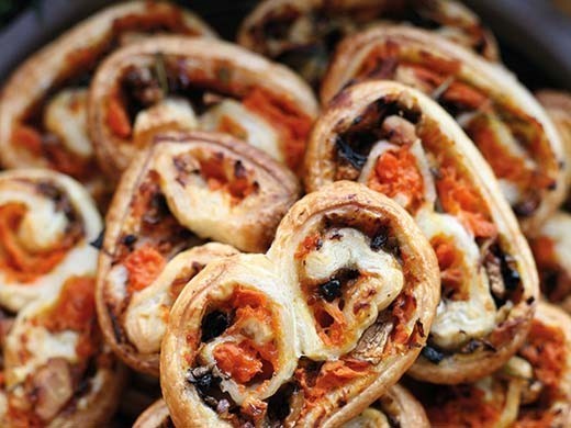 Palmiers feuilletés au potimarron