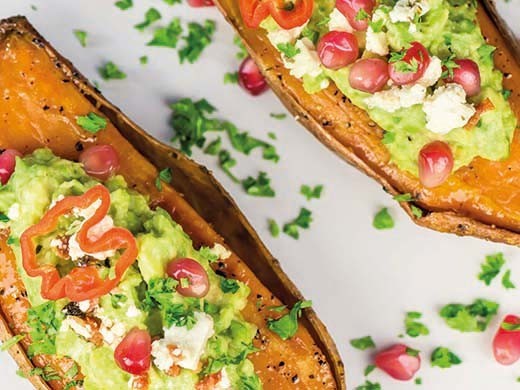 Toasts de patate douce et guacamole