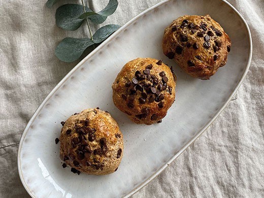 Briochettes healthy aux pépites de chocolat