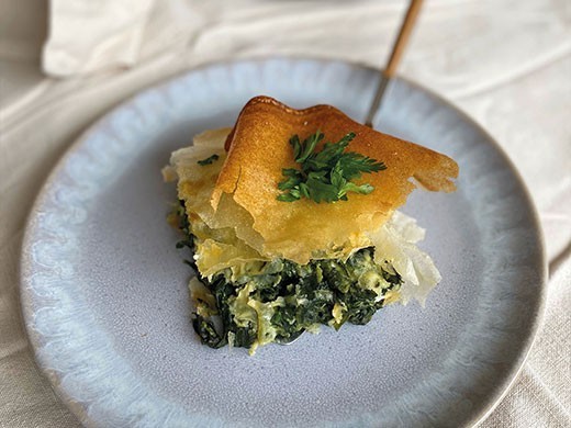 Spanakopita ou tourte grecque épinard feta