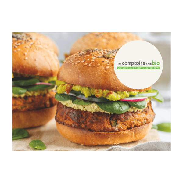 Burger végétarien, steak de soja