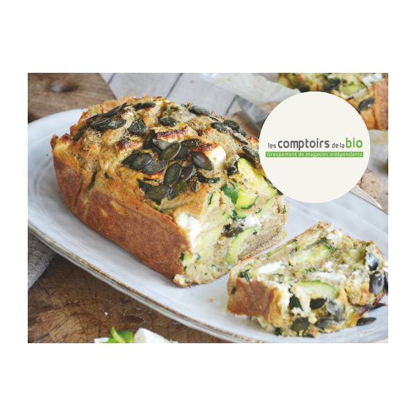 Cake courgettes, feta et menthe