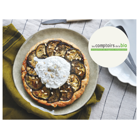 Tatin d'aubergine, burrata crémeuse