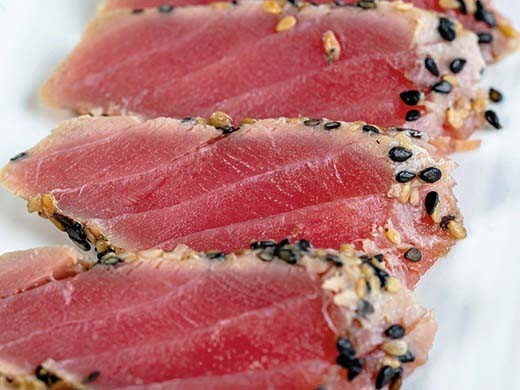 Tataki de thon mi cuit